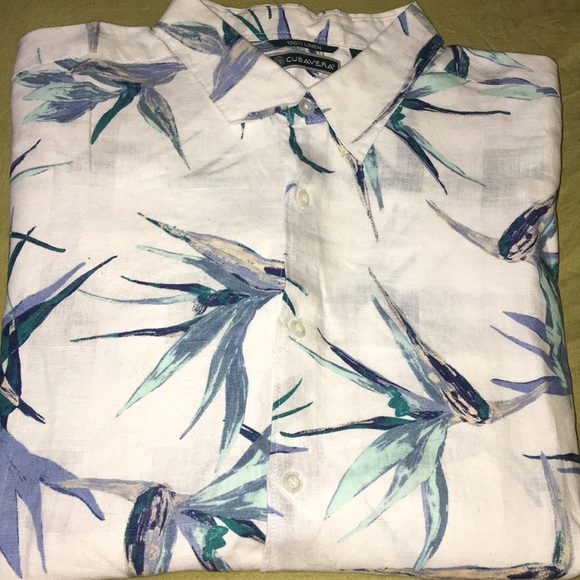 Cubavera Linen Short Sleeve Button Down Shirt - Picture 1 of 2